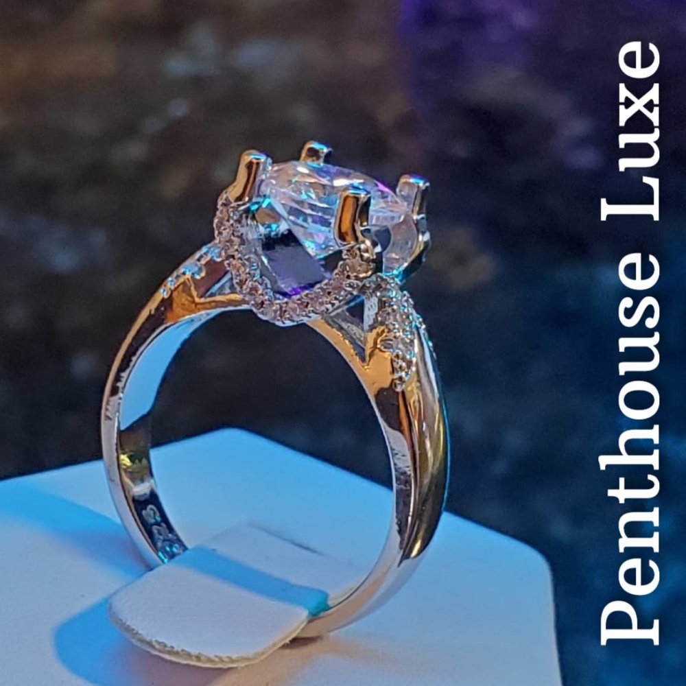 FINAL RESTOCK!! Floating Diamond Sterling Silver 925 Wedding Ring - Picture 3 of 8